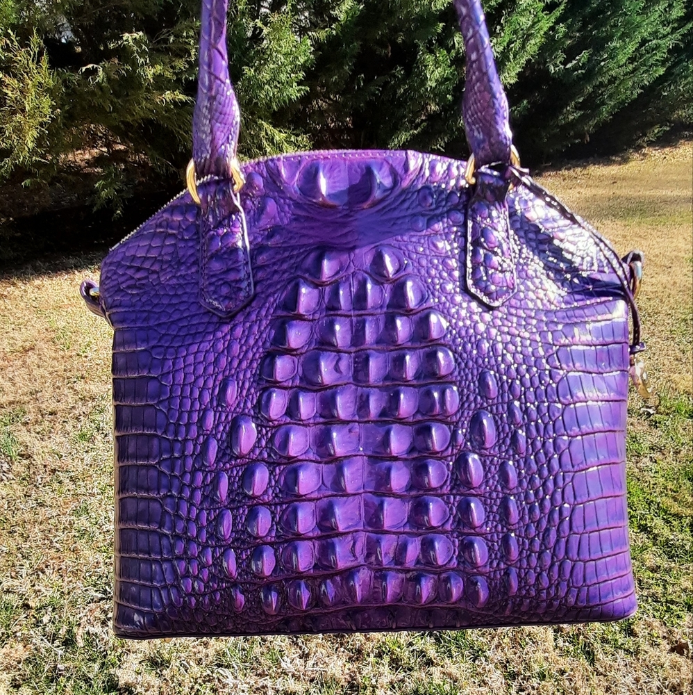 Brahmin duxbury medium size Royal purple 💜 No Adjustable strap